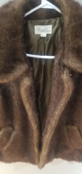 Brown faux fur coat - Picture 1 of 4